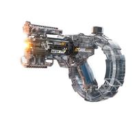 Electric Water Gun, Automatic Squirt Blaster With LED Strobe Lights, 26FT Long Range & Large Capacity Rechargeable, Waterproof Transparent Gray Water Gun for Outdoor Pool Beach Summer Games
