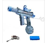 Electric Water Gun Kids, Full Automatic Electric Squirt Gun with 10m Range, 500cc Rechargeable Battery Water Toy with Automatic Suction, for Pool Parties, Garden, Water Parks Outdoor (Blue)