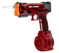 Electric Water Gun Transparent Automatic Squirt Guns High Powered IP67 Waterproof,Up to 20FT Longer Range Water Pistol,for Kids and Adults(Red)