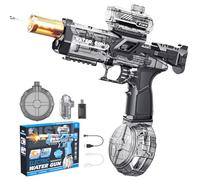 Electric Water Gun,Water Pistols,2026 Extra Large Version,500ml Water Tank,LED Flash Effect & Simulated Recoil,26ft Range,Summer Gift for Adults, Teens & Kids(Black)