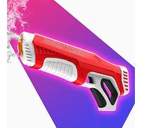 Electric Water Gun with Automatic Water Absorption, One Reload 300 Water Bullets, Range of 28-32Ft, Waterproof Automatic Reload Water Squirt Gun Toy for Kids (Red)