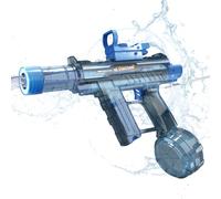 Electric Water Gun with LED Lights, Automatic Spray Water Blaster 32FT Long Range, Rechargeable Squirt Gun with 500ml Tank, Foldable Stock, Outdoor Summer Pool Beach Party Toy for Kids Adults, B