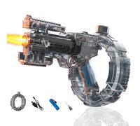 Electric Water Gun with LED Lights, Automatic Water Gun, Large Capacity 320 ml, Water Gun with Range up to 8-9 m, Pool Toy, Spray Guns for Adults, Boys, Girls (Black)