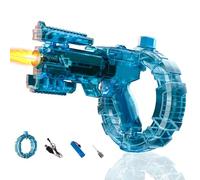 Electric Water Gun with LED Lights, Automatic Water Gun, Large Capacity 320 ml, Water Gun with Range up to 8-9 m, Pool Toy, Spray Guns for Adults, Boys, Girls (Blue)