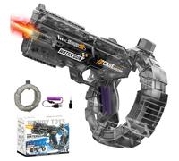 Electric Water Gun with LED Lights, Automatic Water Gun Pistols Long Range Water Pistols Large Capacity Rechargeable Automatic Watergun for Outdoor Backyard Pool Summer Swimming Pool Beach