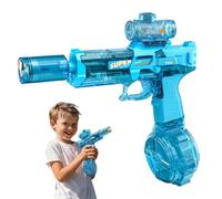 Electric Water Guns, Automatic Water Gun Pistols Long Range Motorized Water Gun with Led Lights Rechargeable Water Blaster for Pool Beach Party Water Pistols (Blue)