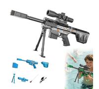 Electric Water Guns for Kids, Large Capacity,Leak-Proof, Remington MSR Style Water Gun with LED Light & 26 FT Shooting Range, Automatic Electric Water Blaster for Pool, Beach & Outdoor (Gray)