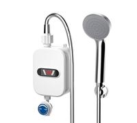 Electric Water Heater - 3.5kW LED Display Tankless Instant Heating Unit | 110V Hot Waters System Wall Mounted for Bathroom, Energy Efficient Waterproof Heater for Quick Hot Water, Compact Design