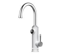 Electric Water Heater Kitchen Faucet 2in1 Tankless Water Heating Flow Heater Tap Electric Geyser for Home Rapid Safe(White)