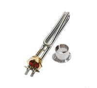 Electric Water Heating Element G1 Inch Copper Thread AC 110V 220V Bend Heater 1000W 2000W 3000W 1Pcs(With adapter,220V_3KW 230MML 304SS)