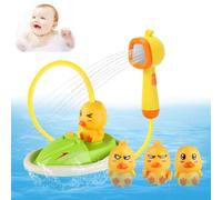 Electric Water Jet Duck Baby Bath Toys - Water Toys for Toddlers with 3 Spray Modes, Waterproof Battery Box Design, Baby Bath Game and Water Toys, 1st Birthday Gifts for Boy and Girl