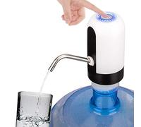 Electric Water Pump,Household New Bottled Rechargeable Water Pump 5 Gallon Water Pump One Button Water Pump Dispenser (white)
