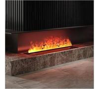 Electric Water Vapor Fireplace, 3D Atomized Flame, 7-Color Flames, Remote Control, Integrated Humidification, Negative Ion Release, Essential Oil Compatible, Modern, Vent-Free, 100cm/39.3