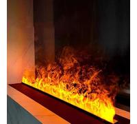 Electric Water Vapor Fireplace with Multicolor Flame, Touch/Remote/App Control for Home and Office Decor