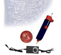 Electric Wax Pen, Wax Pen Kit, Batik Printing Pen, with Temperature Adjustable Power Supply, for Fabric, Clay, and Crafts, Easy Wax Application(A)