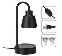 Electric Wax Warmer Lamp Classic Candle Warmer with Heat and Height Adjustable, Candle Warmer Lamp, Candle Melter Aromatherapy Light with 2pcs Bulbs for Scented Candles Top Down Melting(Black 110V)