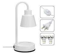 Electric Wax Warmer Lamp Classic Candle Warmer with Heat and Height Adjustable, Candle Warmer Lamp, Candle Melter Aromatherapy Light with 2pcs Bulbs for Scented Candles Top Down Melting(White 220V)