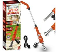 Electric Weed Burner 2000W Dual Heat Settings, 1.8M Cable, Folding Wheels & Detachable Handle Garden Weed Removal Tool For Patio
