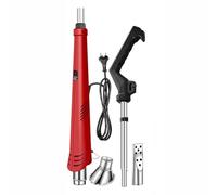 Electric Weed Burner, 2000W Thermal Weeding Stick, Garden Weed Wand with 2 Nozzles and 2 Heat Settings, Maximum Temperature of 650°C, Detachable Handle, for Burning Grass(Red)