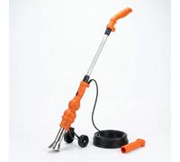 Electric Weed Burner 2000W with Dual Heat Settings 80-650°C, 1.8m Cable, Folding Wheel, Detachable Non-Slip Handle, 2 Nozzles, UK Plug, Electric Weed Killer for Patios, Driveways & Garden Paths