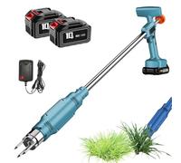 Electric Weed Puller 600W Cordless Grass Trimmer with Long Handle and 2 Rechargeable Batteries for Lawn and Garden Dandelion Removal