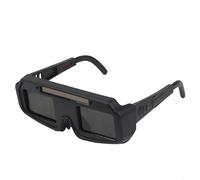 Electric welding glasses with solar automatic dimming, LCD display, soft silicone nose pads and adjustable elastic head strap for argon, TIG, MIG and plasma welding applications