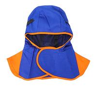 Electric Welding Neck Protective Hat Cap Flame-Retarded Breathable Welder Helmet for Welding MS01 Blue Orange