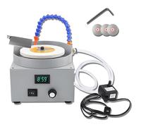 Electric Wet Bench Sander, 0-2000rpm Wet and Dry Grinder with 3 Diamond Discs, Bidirectional, Voltage Display, for Wood Metal