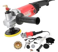 Electric Wet Polisher Grinder, 1400W 6 Speed Variable Polishing Machine with 4" Water Mill, 8100 RPM Concrete Polisher for Stone Finishing