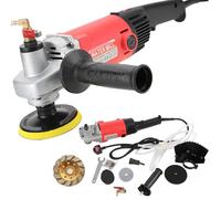 Electric Wet Polisher Grinder, 1400W, 6 Speed Variable Stone Polishing Machine with 4" Water Mill, 8100 RPM Concrete Polisher for Stones