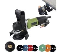 Electric Wet Stone Polisher Grinder, Hand-held Water Injection Stone Polishing Machine with 6-Speed Gearbox, U Shaped Auxiliary Handle, for Polishing Marble, Granite, Stone Type2