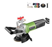 Electric Wet Stone Polisher Grinder Machine, 800W, 6 Adjustable Speeds, Rubber Disc, 7 Water Grinding Discs for Marble, Granite, and Stone