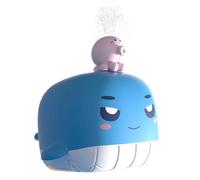 Electric Whale Bath Toy - 4.7 Inch Floating Water Spray Toy with Light Show, Fun Bathtub and Pool Sprinkler for Kids, Blue, Family Outdoor Easter Playtime Use