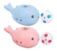 Electric Whale Floating Ball Toys - 2 Packs Blowing Ball Cat Teasing Toys, Bladeless Design Motion Activated Whale Blower, Interactive Toy with 2 Bolus for Cats, Keep Kitten Entertained, Rechargeable