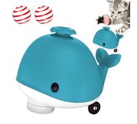 Electric Whale Floating Ball Toys, Cute Float Game Flexible Wheels, Music, Cooling Fan and Balancing Blowing Play for Kids, Pets, Indoor Fun, Baby Playroom, 5.63x4.06x4.72 Inches