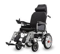 Electric Wheelchair All-Terrain Foldable Motorized with Fully Reclining Backrest and 360° Joystick, 500W Dual Motors
