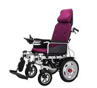 Electric Wheelchair, Compact Lightweight Folding Powerchair for Elderly & Disabled with Headrest - Dual Motor ty Aid, Heavy Duty & Portable