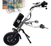 Electric Wheelchair Conversion Kit, 500W 48V Motor, 16Ah Lithium Battery, Pull Device Handcycle Attachment, 12-Inch Wheels, Up to 65km Range