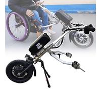 Electric Wheelchair Conversion Kit, 500W Electric Handcycle Wheelchair Attachment with Shock Absorber System, Tweeter, 17ah Battery, Range 65km,A