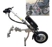 Electric Wheelchair Conversion Kit - 90km Range Handcycle Attachment | 3-Speed Adjustable Drive System with 12" Wheels for Outdoor Mobility (A)