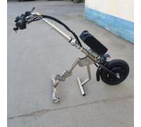 Electric Wheelchair Conversion Kit with Front Light and Shock Absorber for Enhanced Mobility and Rehabilitation Therapy