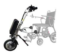 Electric Wheelchair Conversion Tractor Kit, Aluminum Alloy, with LED Display Screen and 48V/16Ah Lithium Battery, for Seniors for Disabled Elderly People(A)