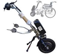 Electric Wheelchair Drive Attachment Kit with 48V Battery and Front Light for Outdoor Mobility