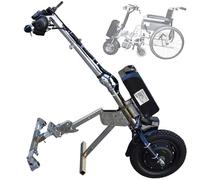 Electric Wheelchair Drive Attachment Kit with 48V Battery and Front Light for Outdoor Mobility