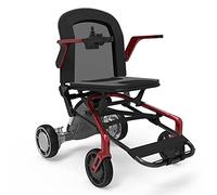 Electric Wheelchair,Electric Strong Wheelchair for Adults Folding Portable Powerchair,The Lightest & Most Compact Power Chair in The World (Only 44 Lbs+4.4 Lbs Per Battery),Red