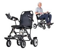 Electric Wheelchair,Electric Wheelchairs for Adults,Intelligent Folding Lightweight Multi-Functional Four-Wheeled Mobility Scooter,Aluminum Frame,Ultra-Light 16.9Kg for the Elderly. 6A