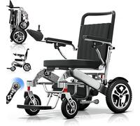 Electric Wheelchair Foldable Light,600W Top Power Motor,All Terrain Electric Wheelchair Durability 150 Kg,Wheelchair Electric Portable for Adults and Seniors 30A(20a)