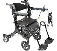 Electric Wheelchair Foldable Lightweight, Medical Grade Handcart with Seat, Portable Mobility Scooter for The Elderly, Electric Scooter,Outdoor Electric Wheelchair with for All Terrain