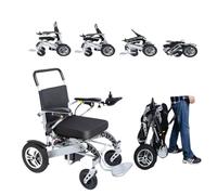 Electric Wheelchair, Foldable Power Wheelchair for Adults, 150Kg Capacity, Adjustable Backrest and Pedal Angle, Lightweight Design