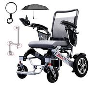 Electric Wheelchair Foldable Travel, Lightweight Aluminum Alloy, 8 Shock Absorption, Electromagnetic Brakes, Ideal for Elderly, Airline Approved, 26kg
